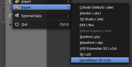 Blender Addon Export Gamemaker 3d Model Script Martin Crownover